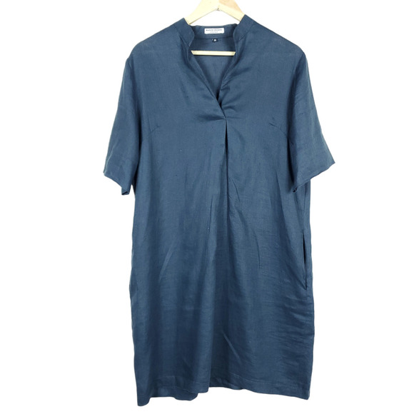 Marvin Browne Dresses & Skirts - Marvin Browne Spitalfields Womens Dress Medium Short Sleeves Blue Pockets Shift